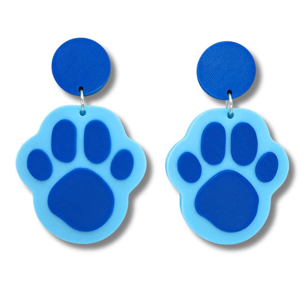 Nostaglic 90's Dog Cartoon Paw Print Dangle Earrings