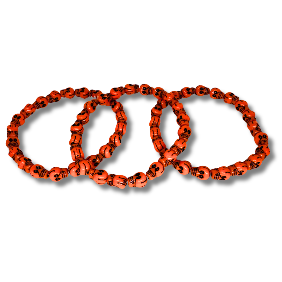 Orange Skull Bracelet
