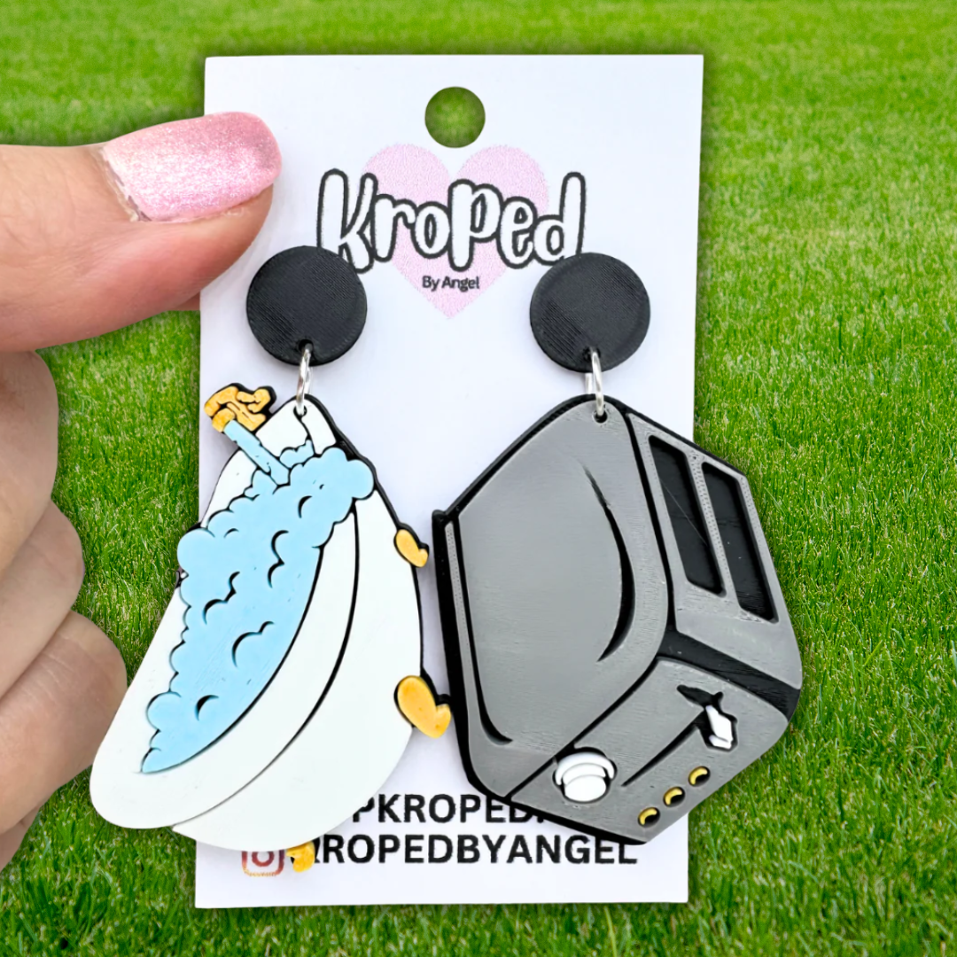 Bathtub and Toaster Earrings