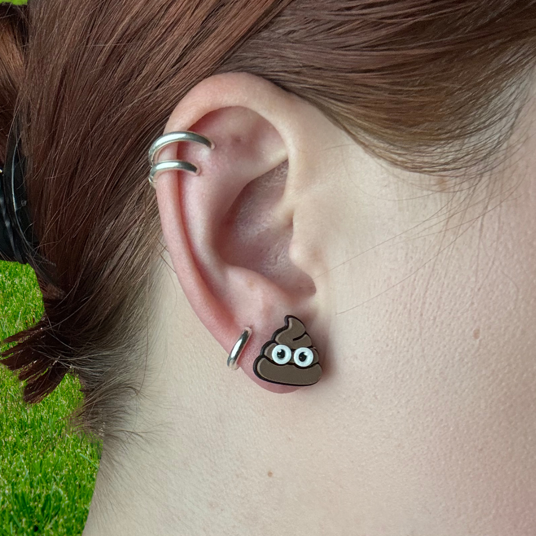 Poo Stud Earrings
