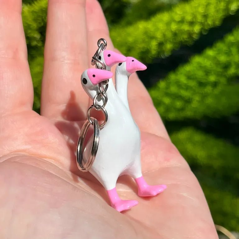 3 Headed Duck Keychain - Kroped