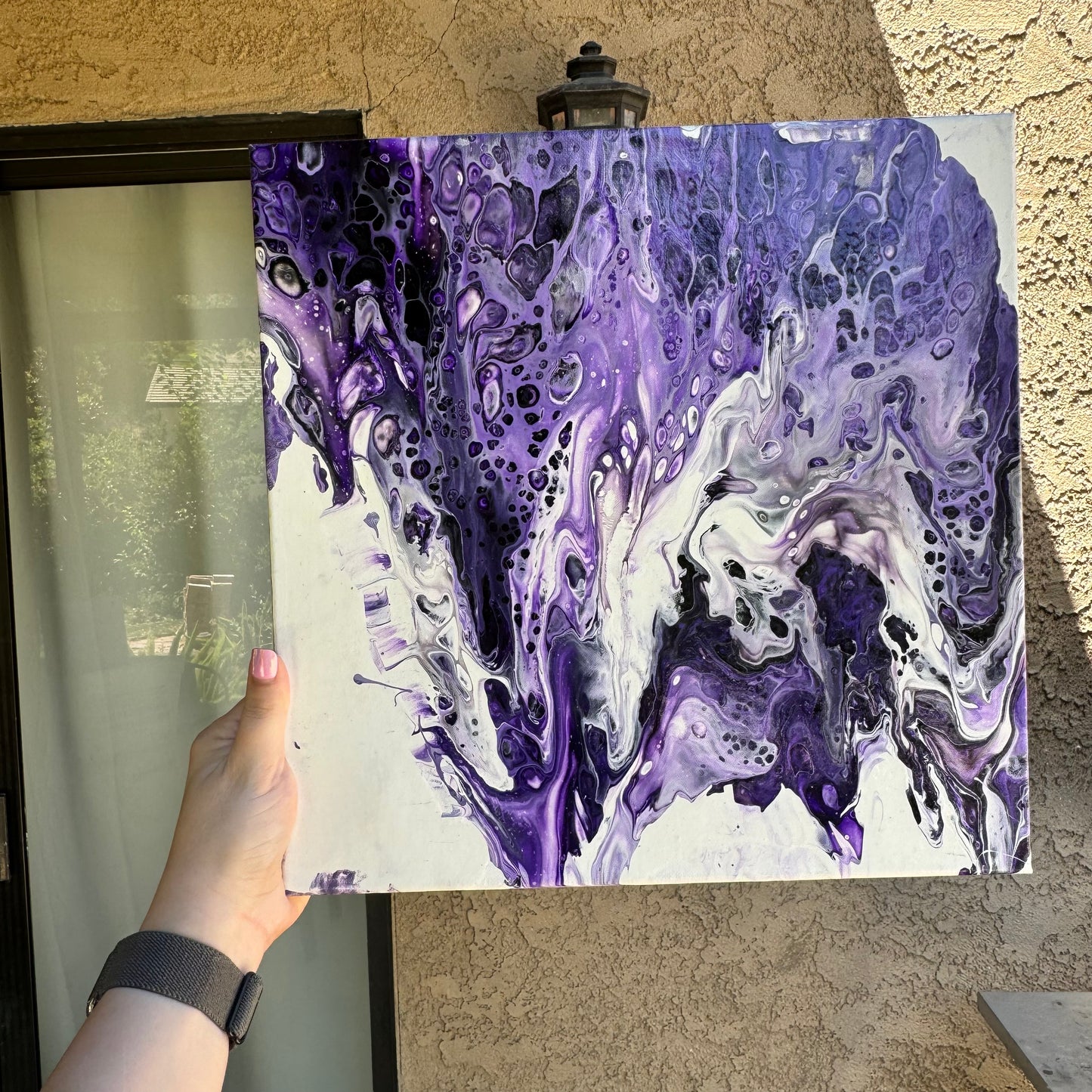 Violet Outburst Acrylic Painting