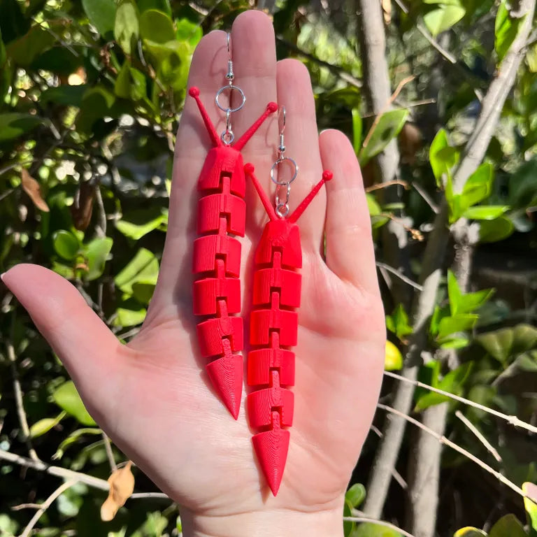 Wiggling Slug Earrings