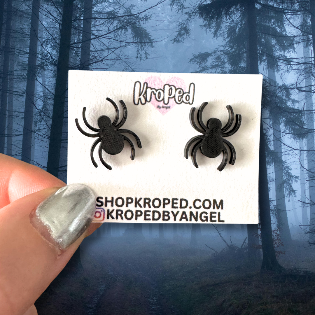 Tiny Spider Stud Earrings