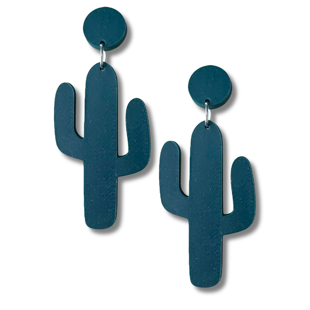 Cactus Stud Dangle Earrings