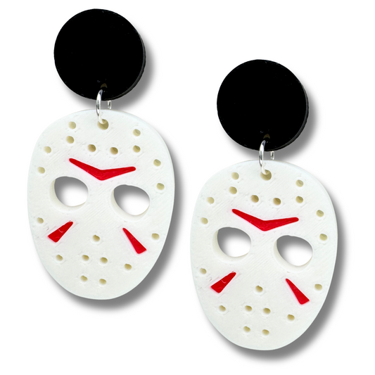 Halloween Hockey Mask Earrings