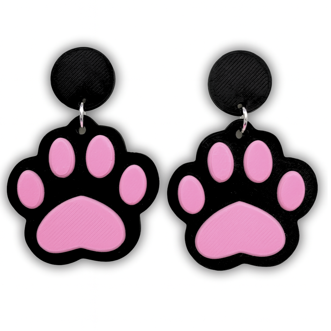 Cat Paw Stud Earrings