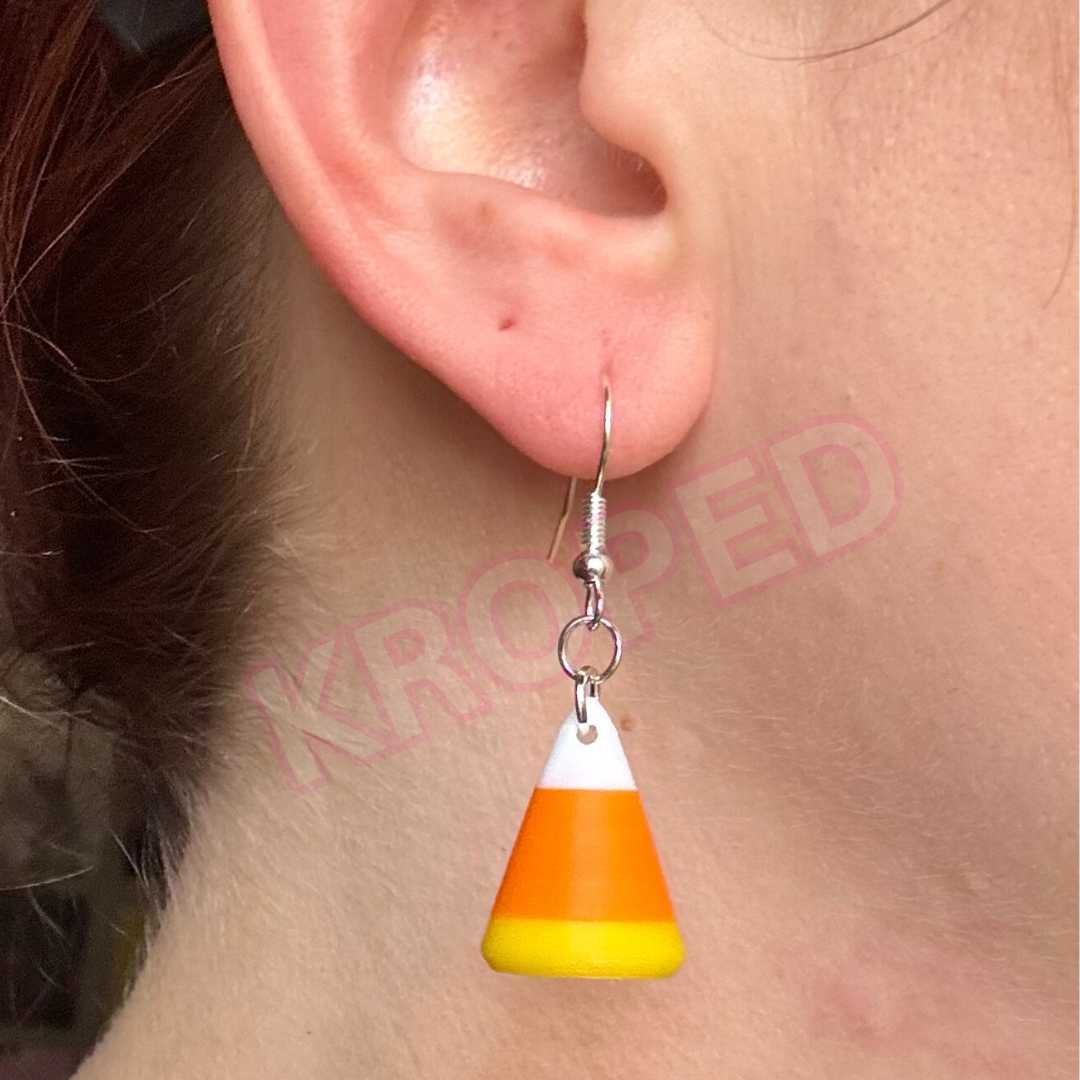 3D Candy Corn Earrings