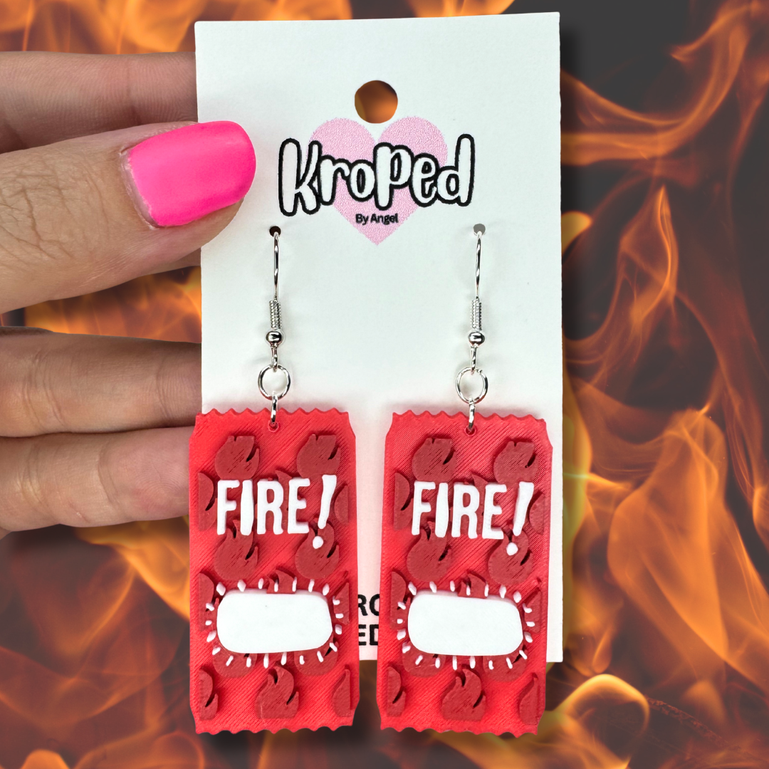 Hot Sauce Packet Earrings
