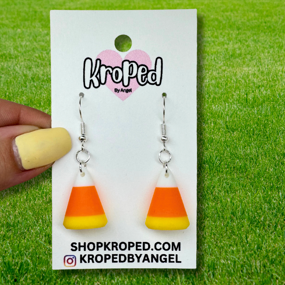 3D Candy Corn Earrings