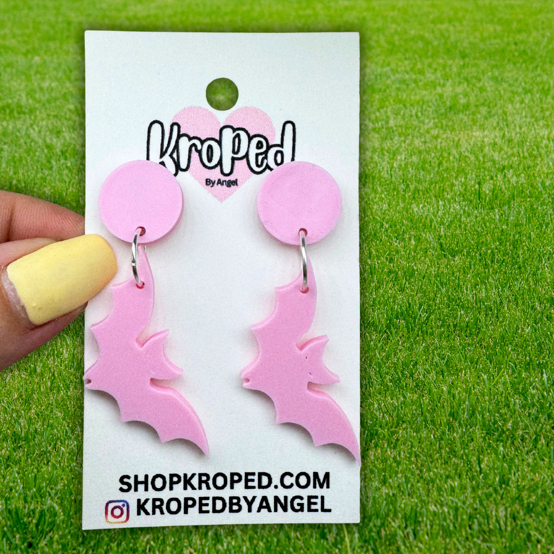 Dangle Bat Earrings
