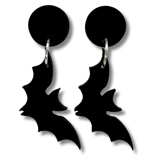 Dangle Bat Earrings