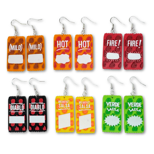 Hot Sauce Packet Earrings