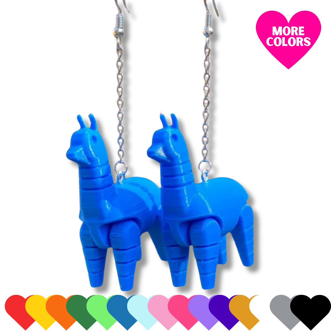 Moving Llama Alpaca Earrings