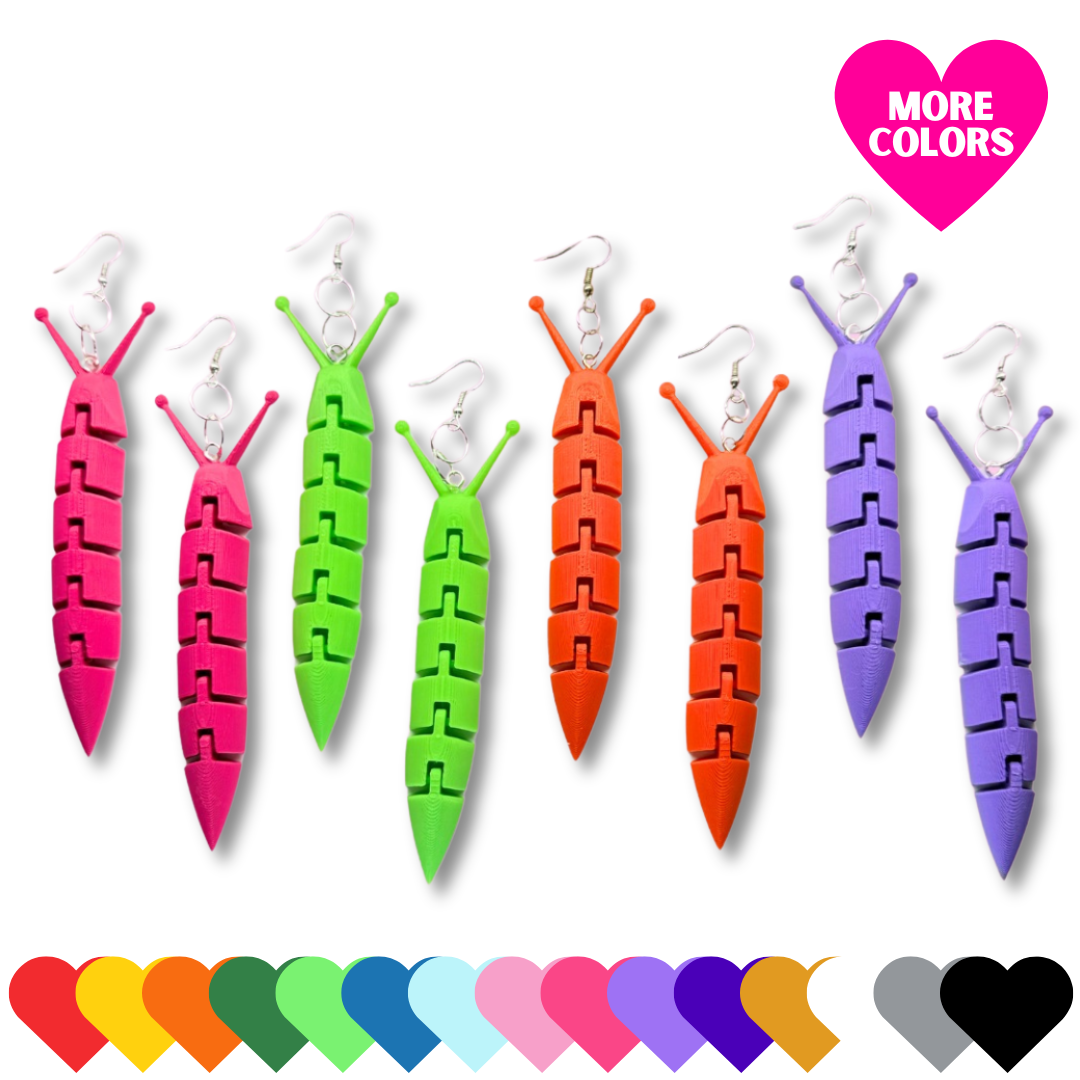 Wiggling Slug Earrings