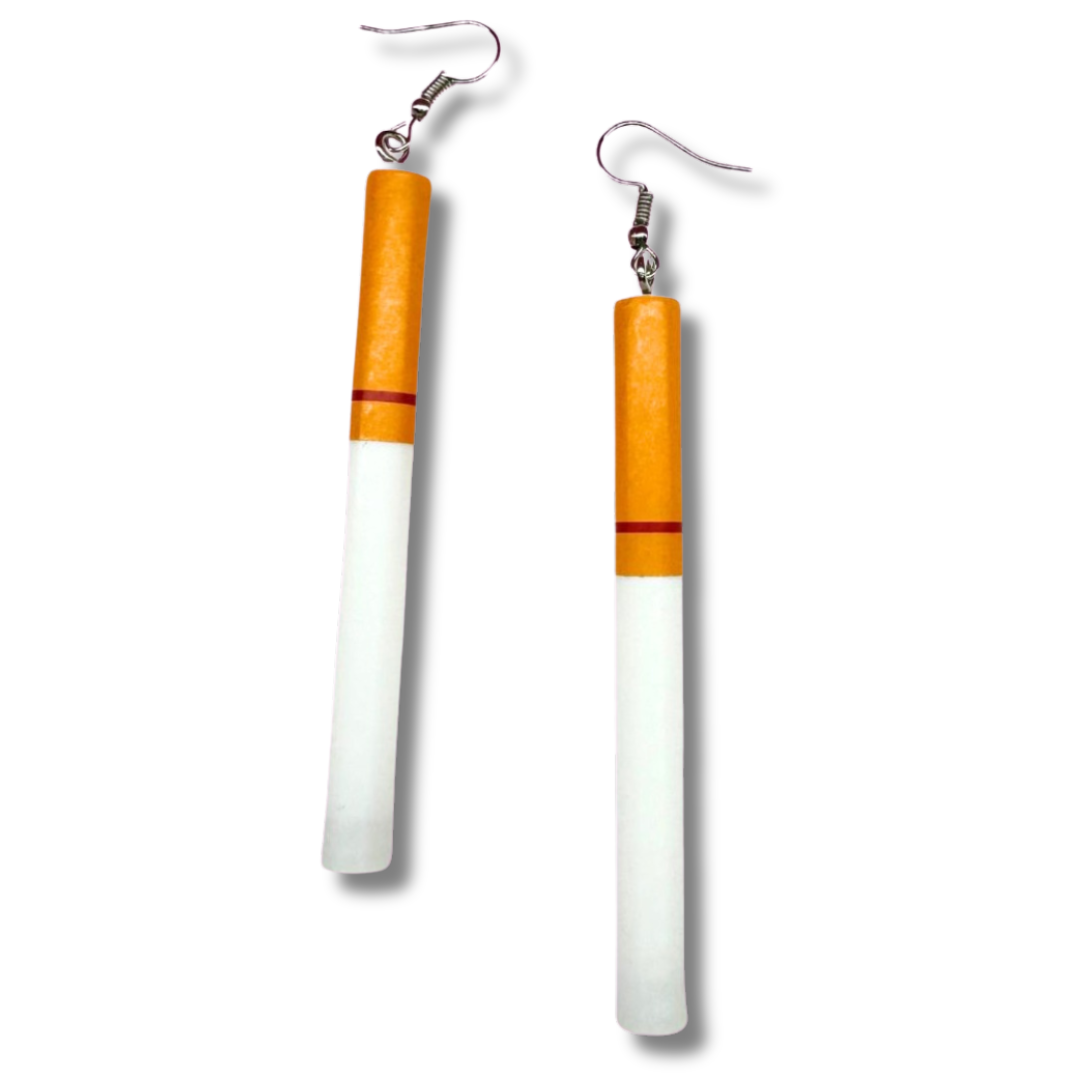 cigarette earrings Cigarette Charm Earrings cigarette earrings Cigarette Charm Earrings
