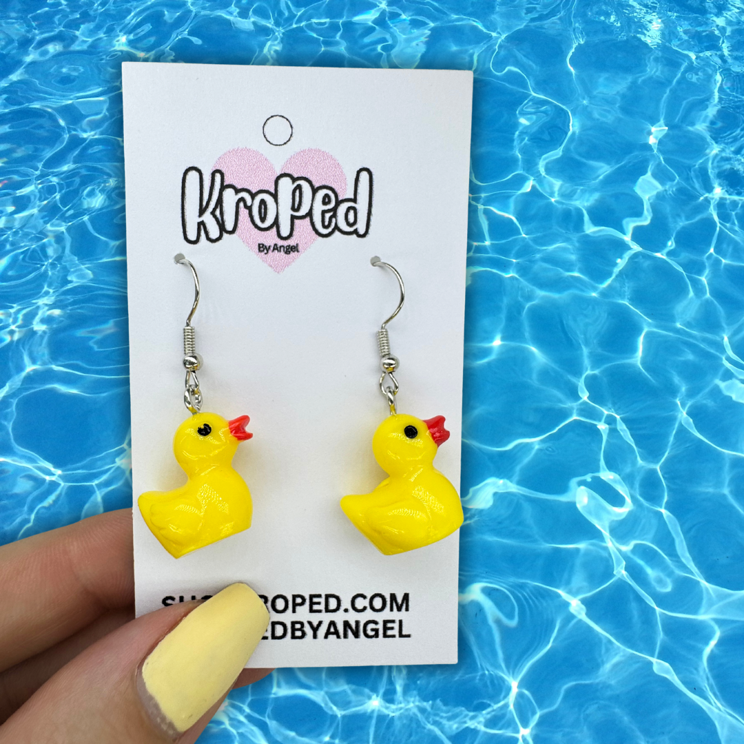 Small Duck Charm Earrings