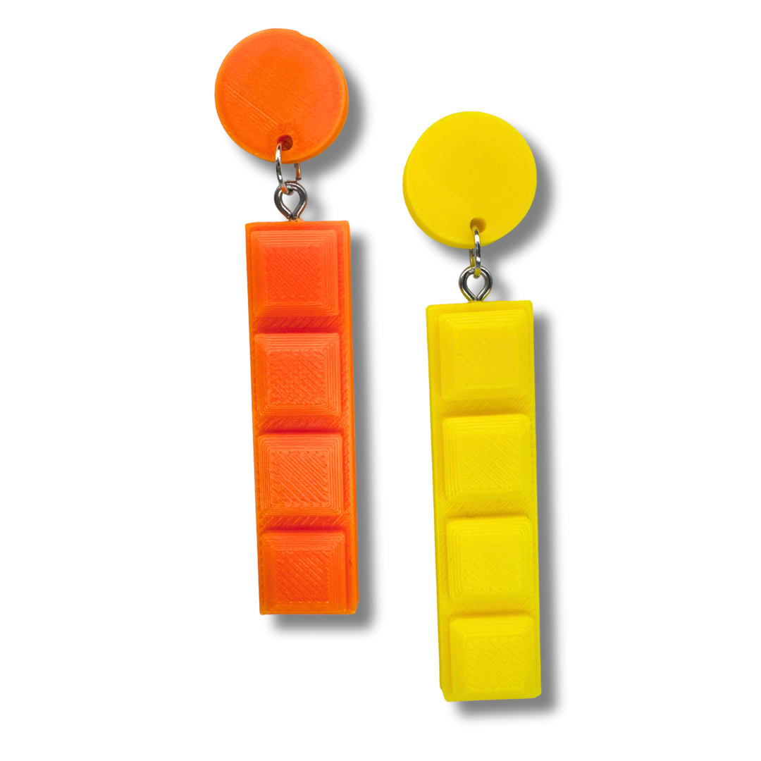 Nostalgic Block Game Earrings