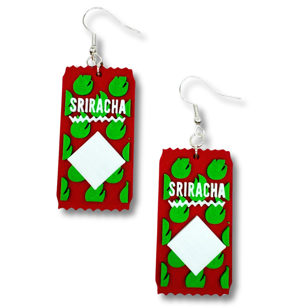 Hot Sauce Packet Earrings