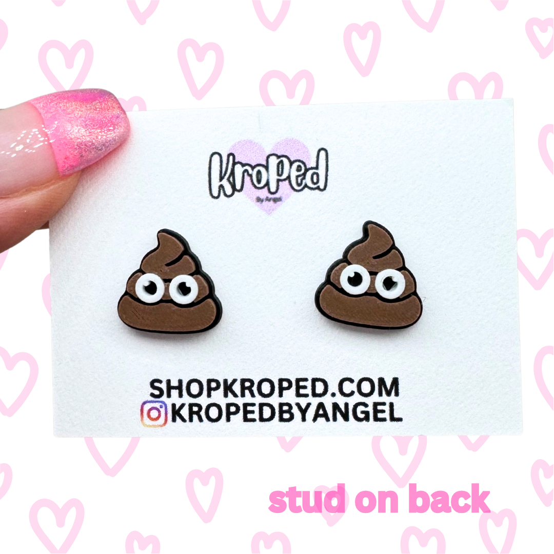 Poo Stud Earrings