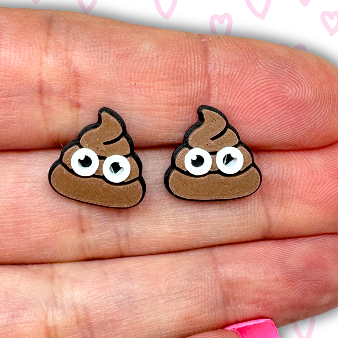 Poo Stud Earrings