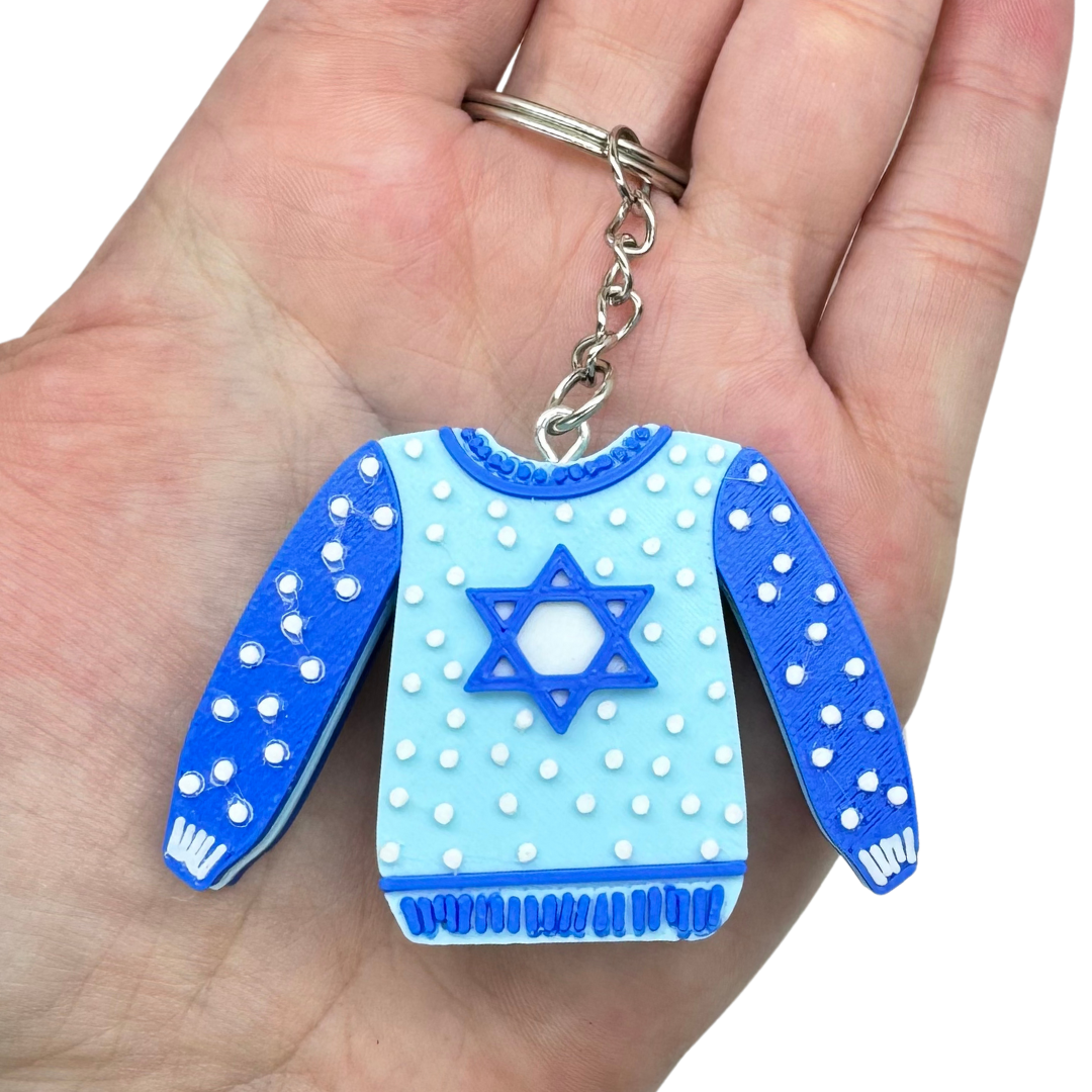 Hanukkah Sweater Keychain