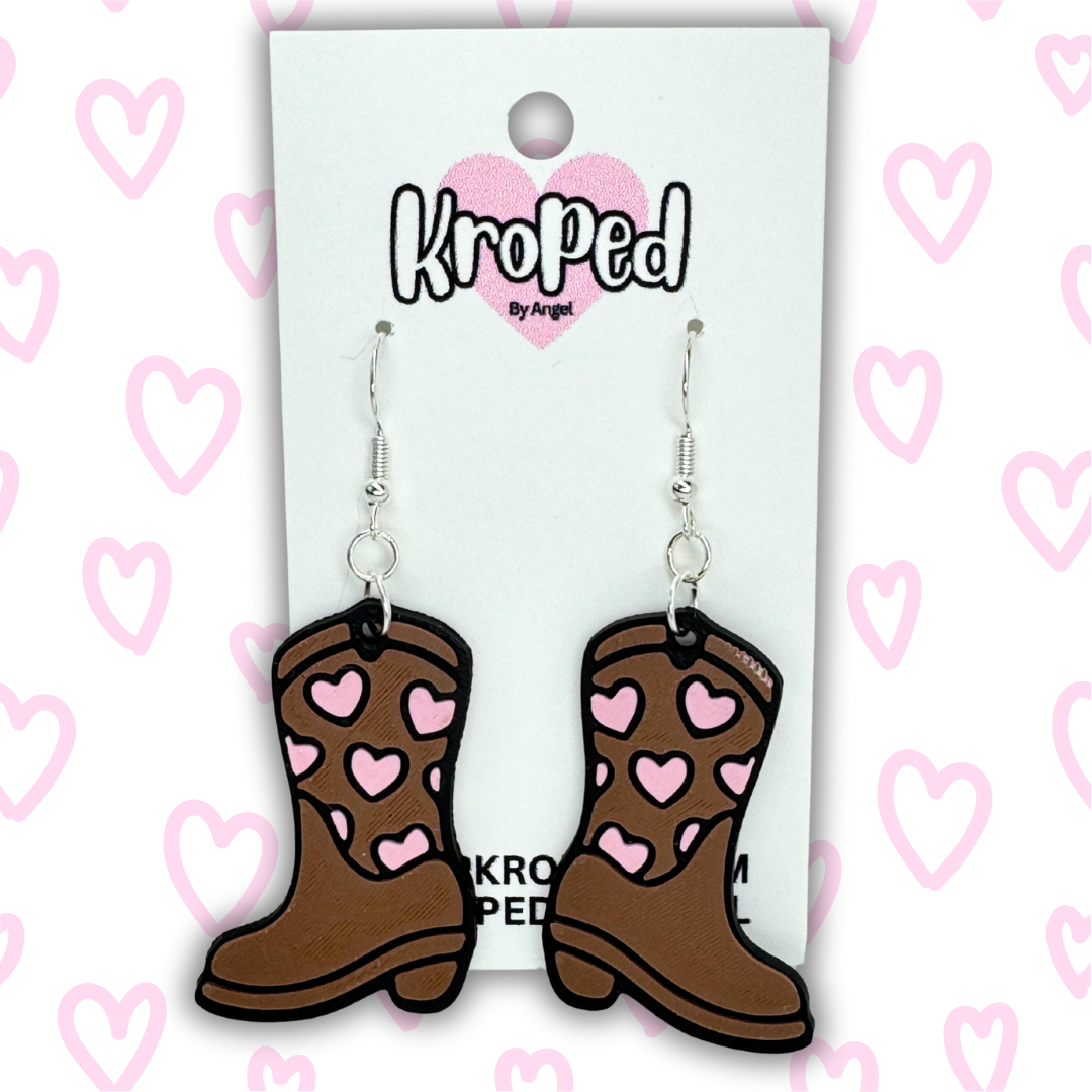 Heart Boot Earrings