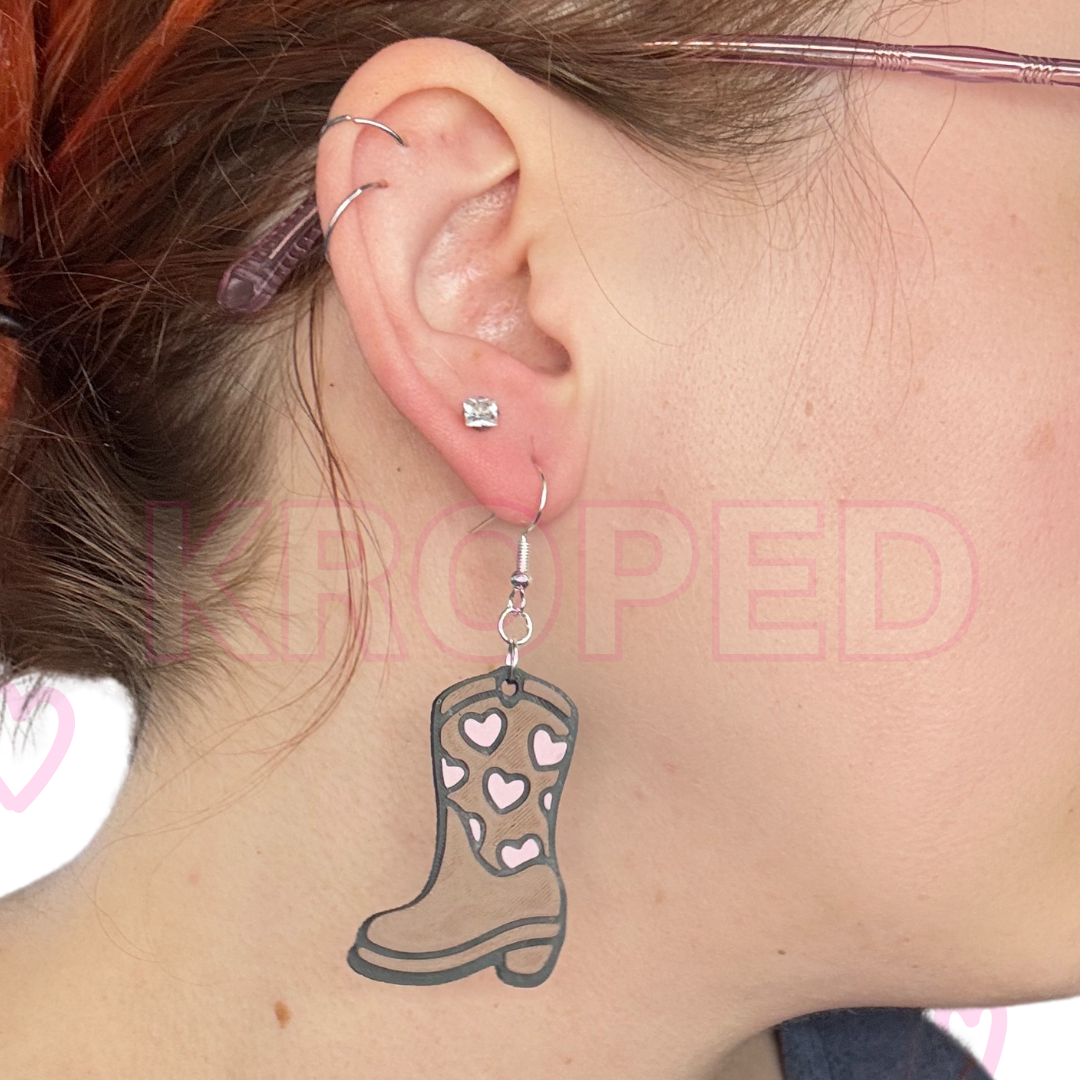 Heart Boot Earrings