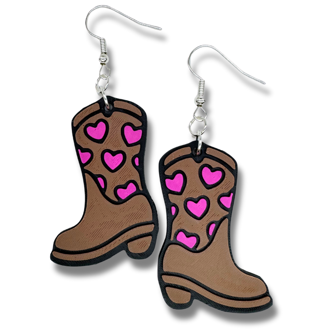 Heart Boot Earrings