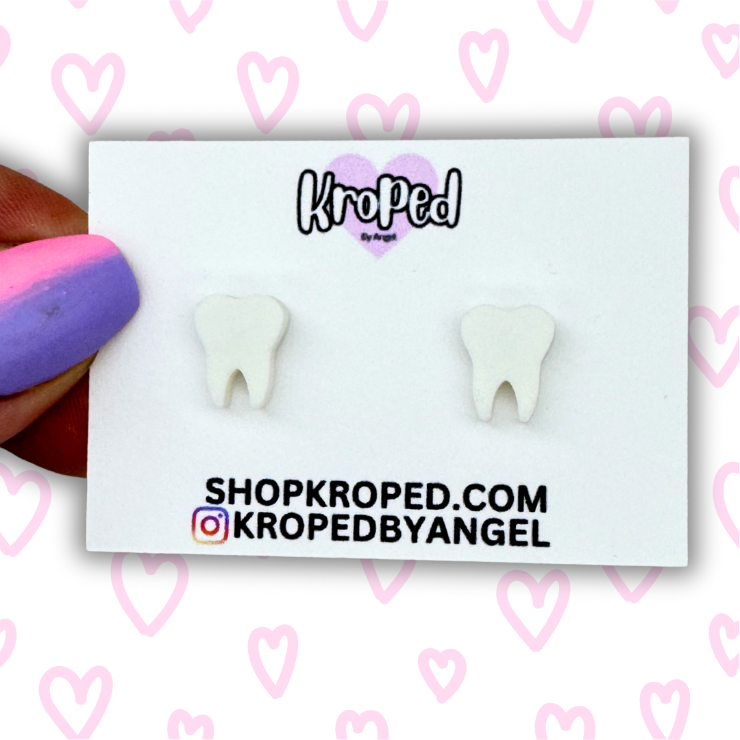 Tiny Tooth Stud Earrings