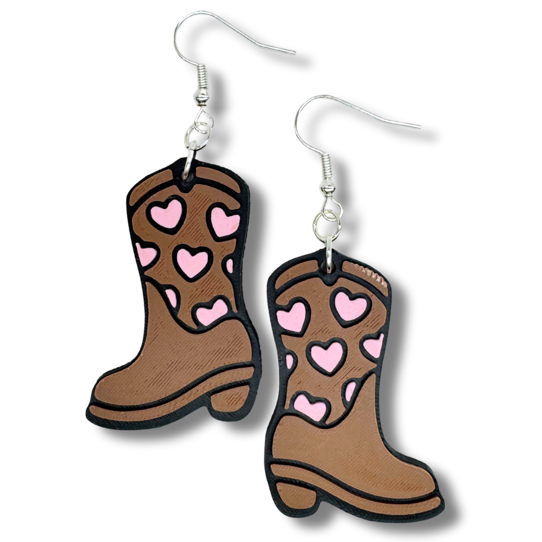Heart Boot Earrings