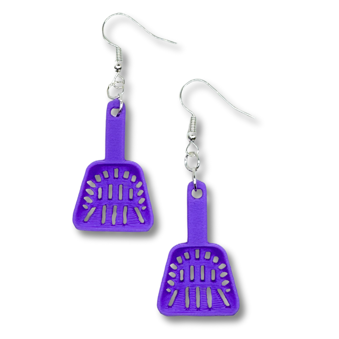 Cat Litter Scooper Earrings