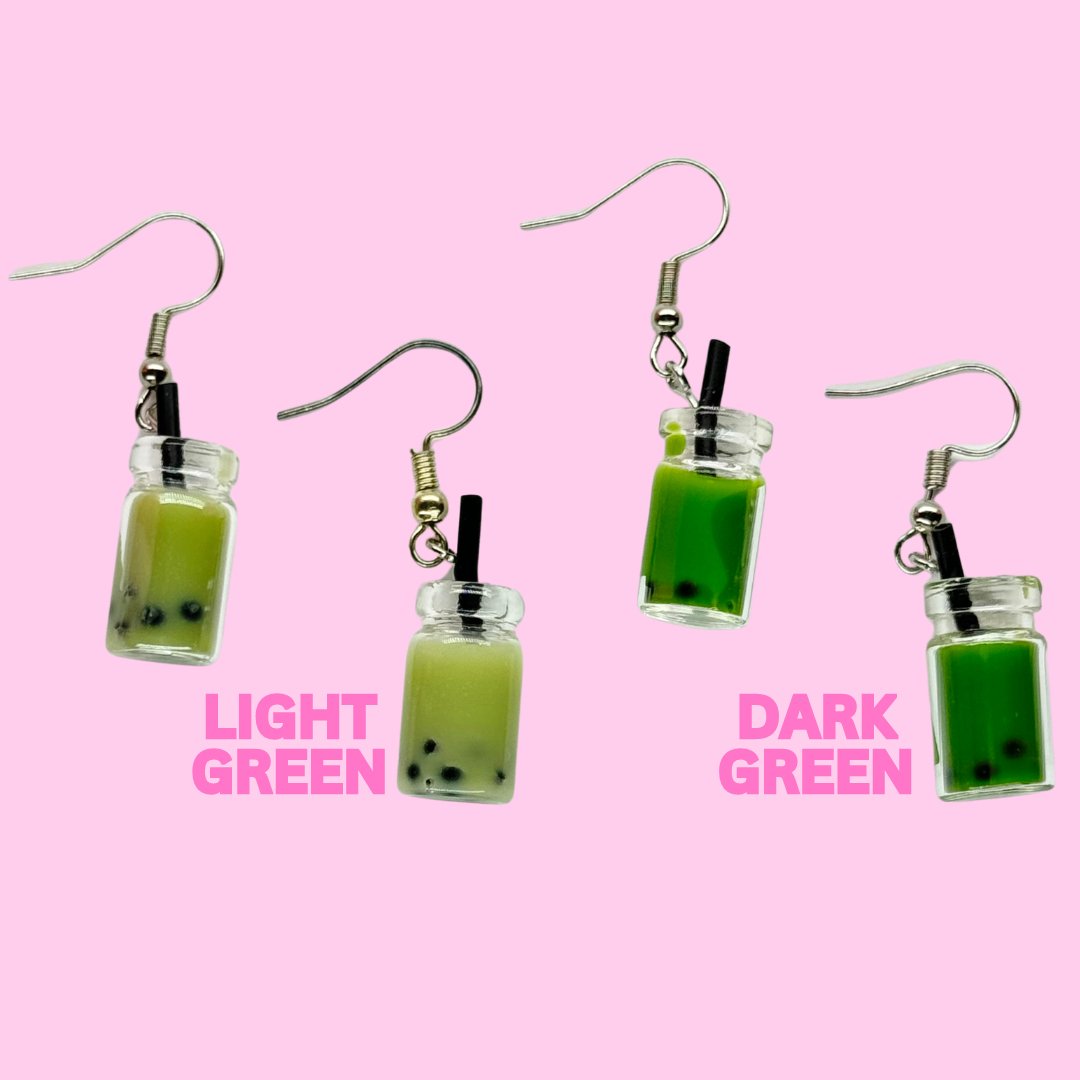 Boba Bubble Tea Earrings - Kroped