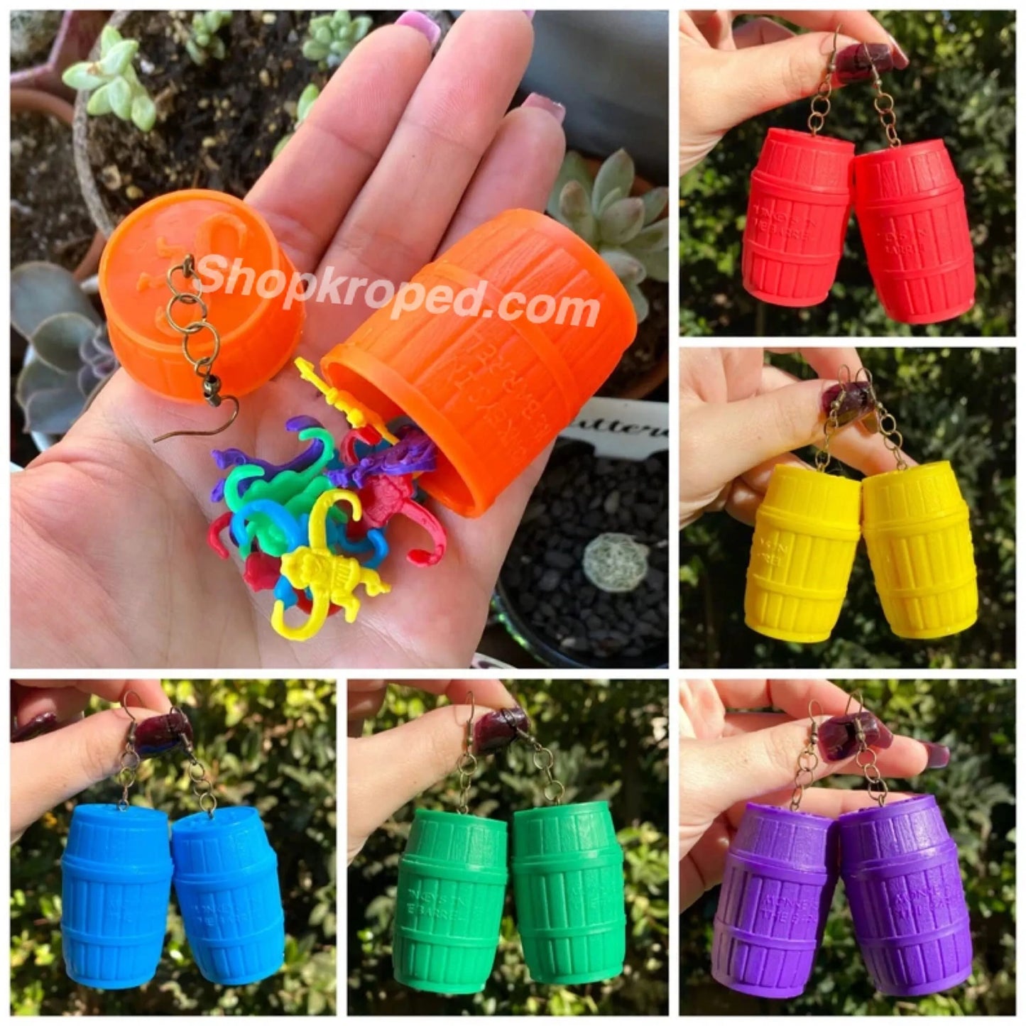 Monkey Barrel Game Earrings