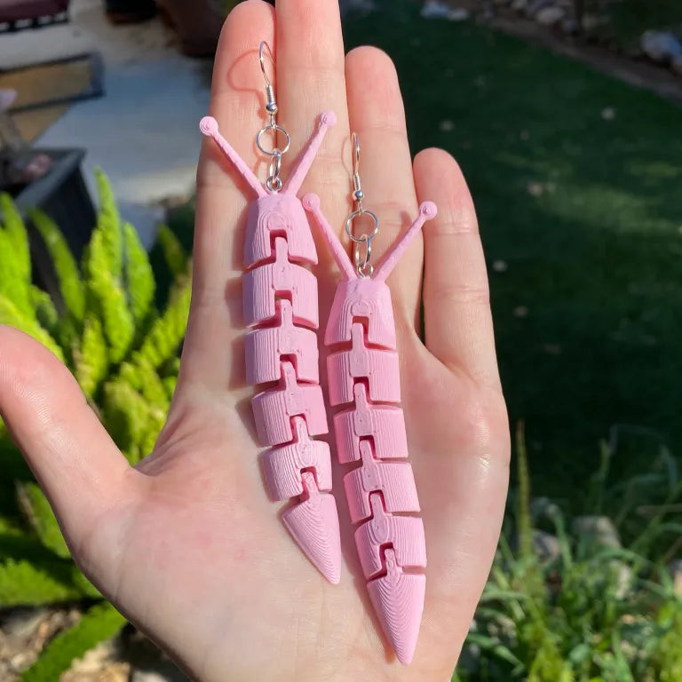 Wiggling Slug Earrings