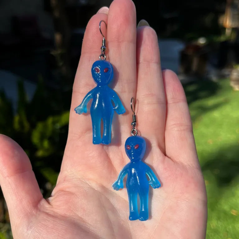 Glow in-the-Dark Alien Earrings