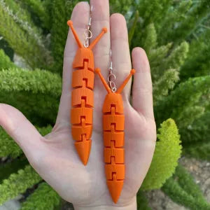Wiggling Slug Earrings