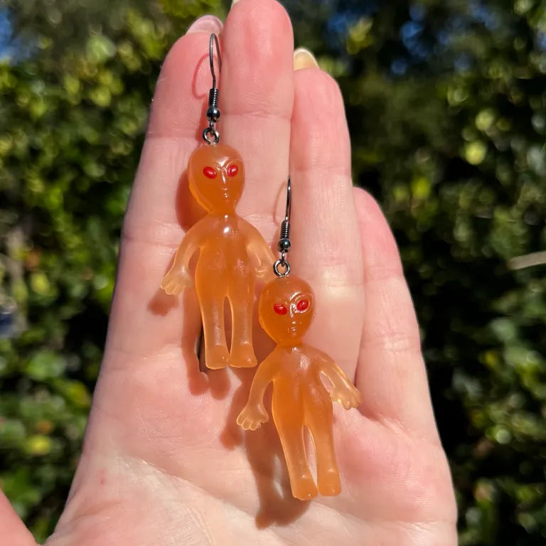 Glow in-the-Dark Alien Earrings