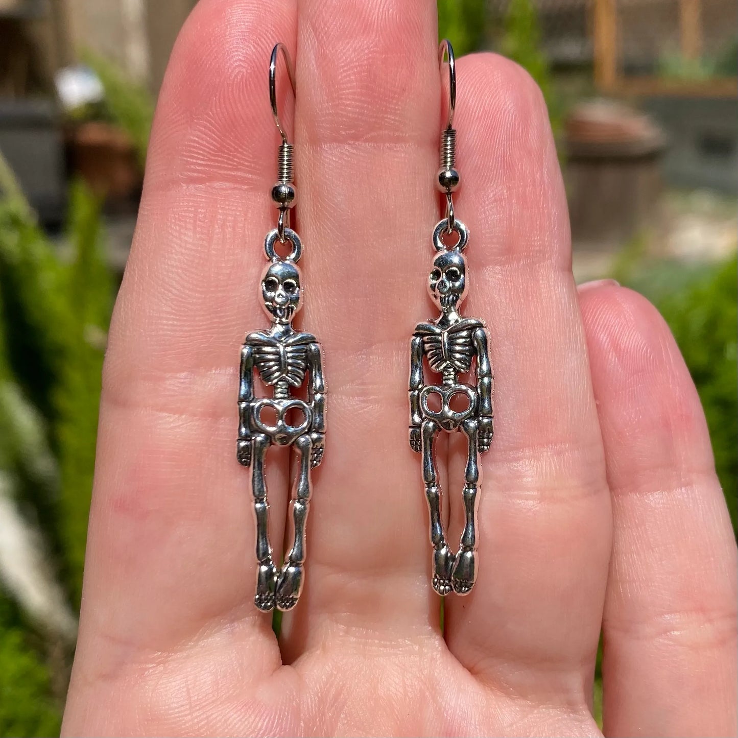 Silver Skeleton Earrings