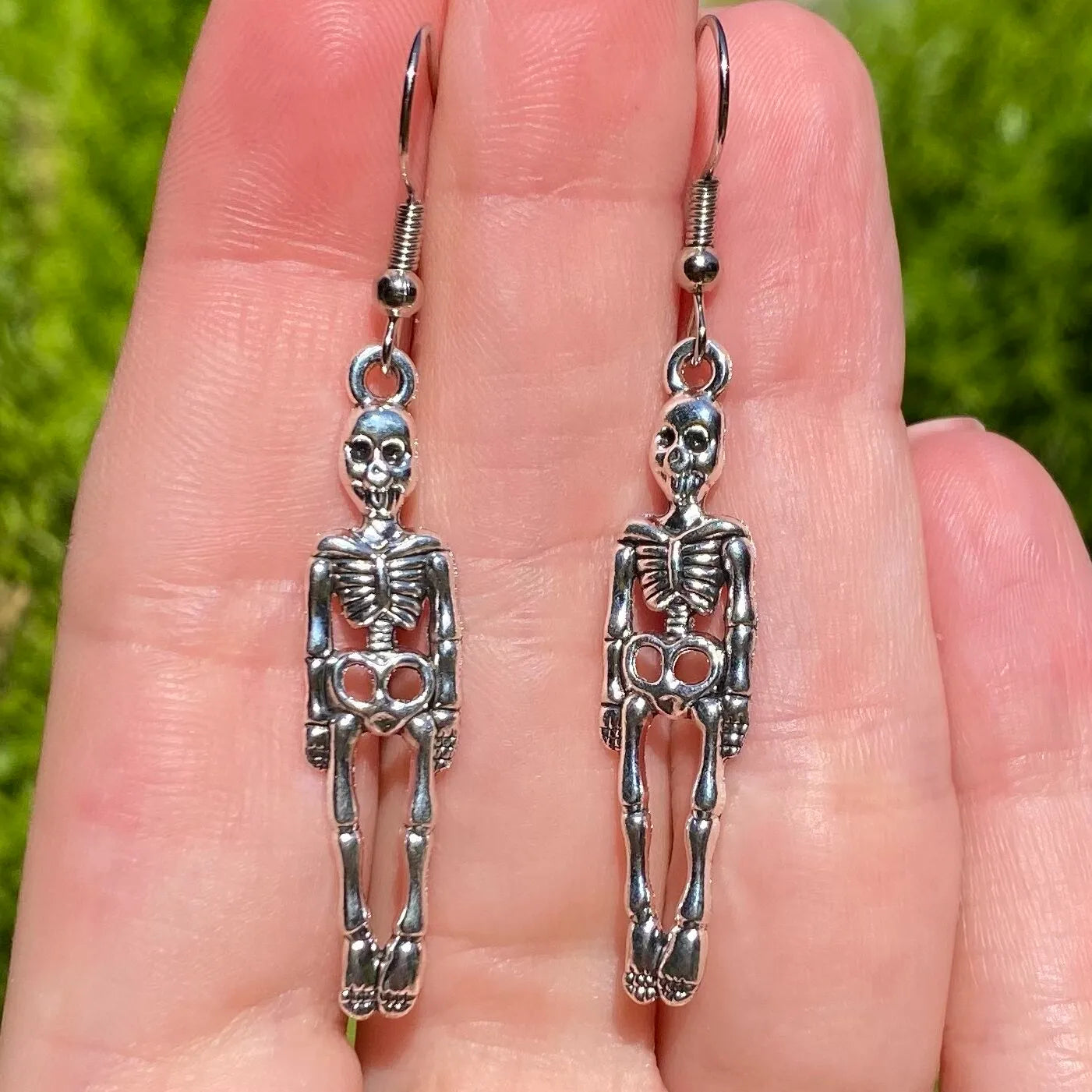 Silver Skeleton Earrings