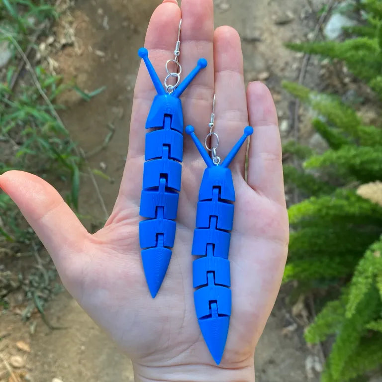 Wiggling Slug Earrings