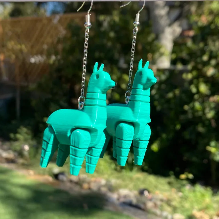 Moving Llama Alpaca Earrings