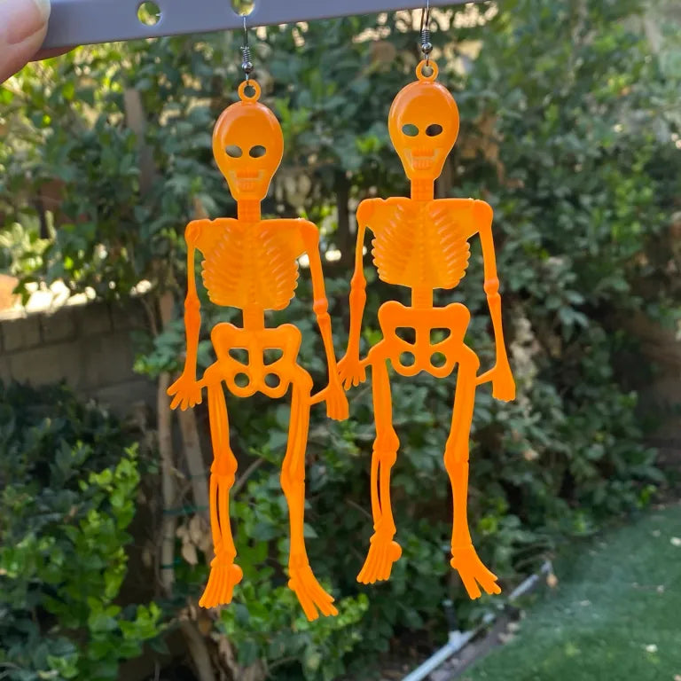 Long Skeleton Earrings