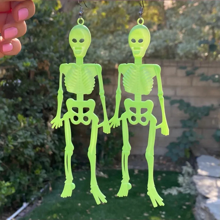 Long Skeleton Earrings