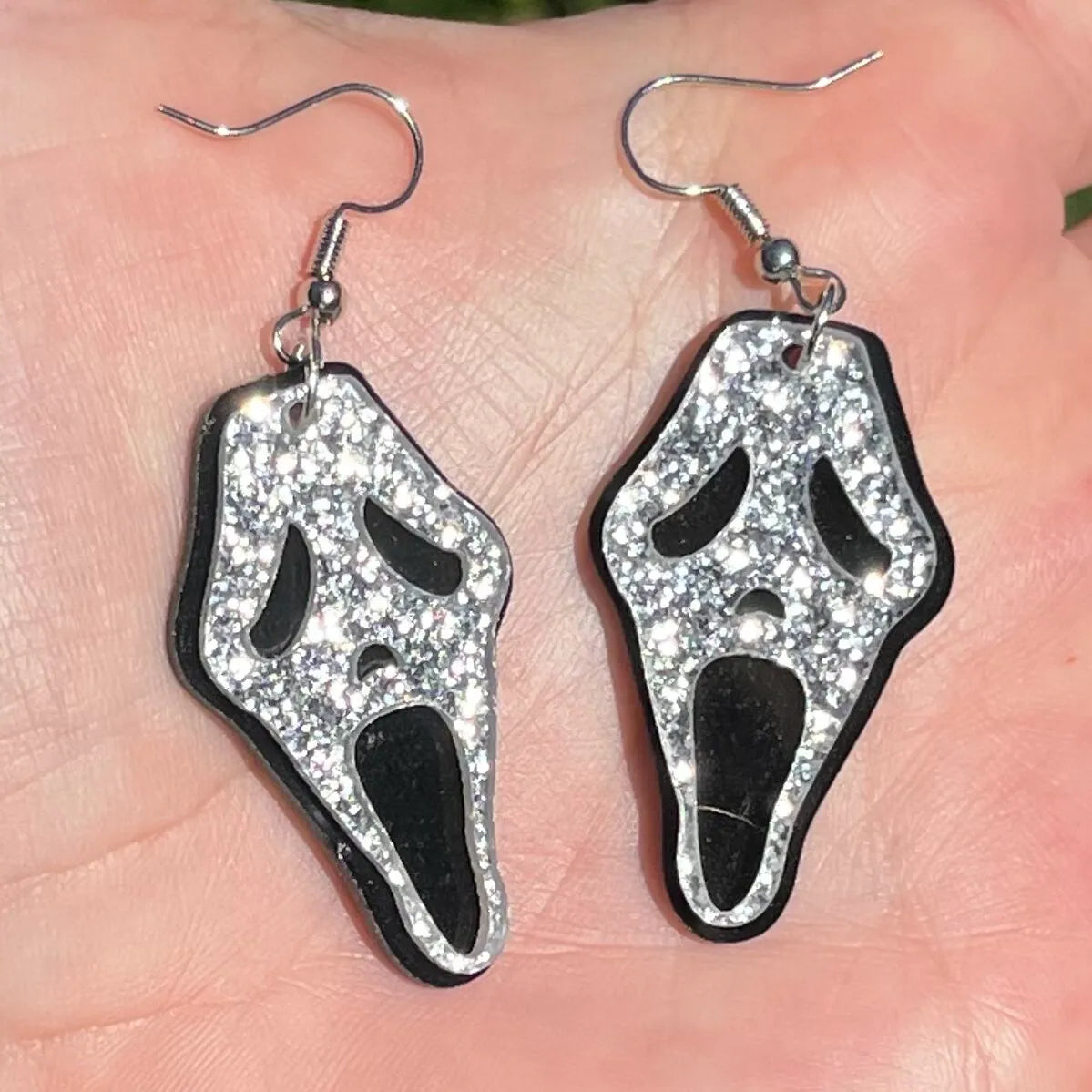 Glitter Ghost Earrings