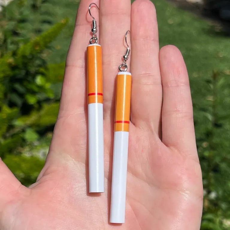 Cigarette Charm Earrings