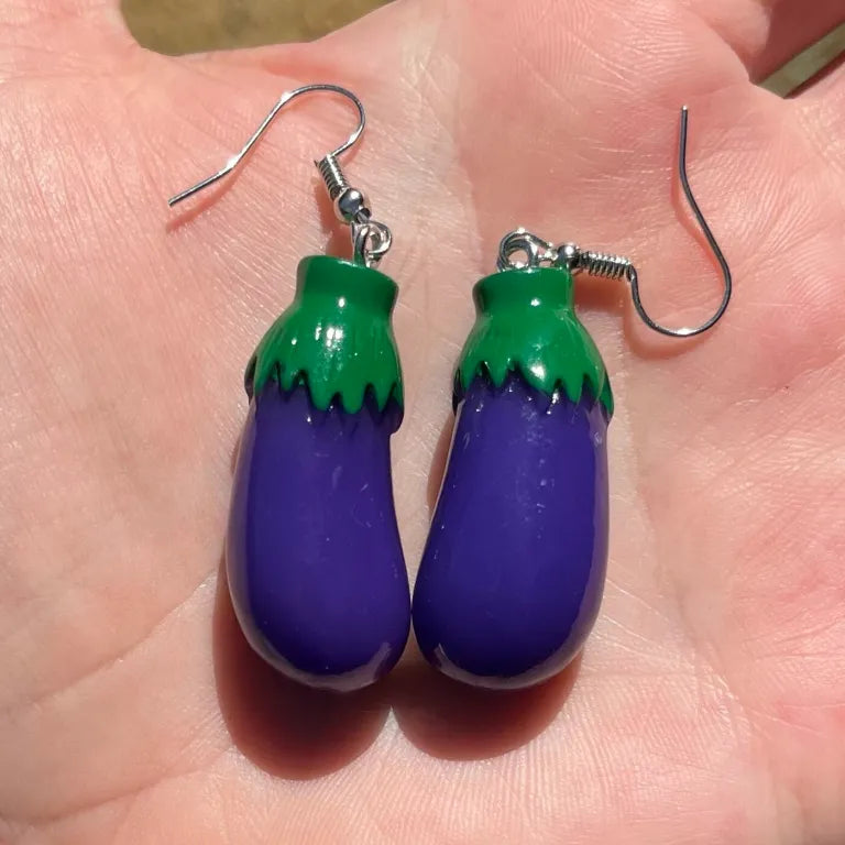 Eggplant Earrings