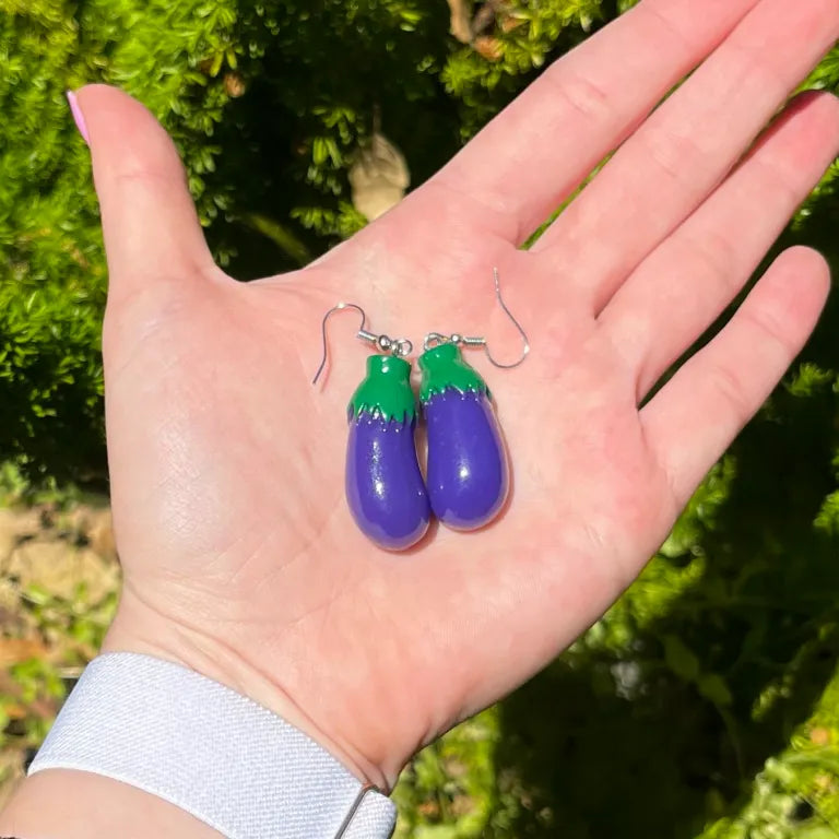 Eggplant Earrings