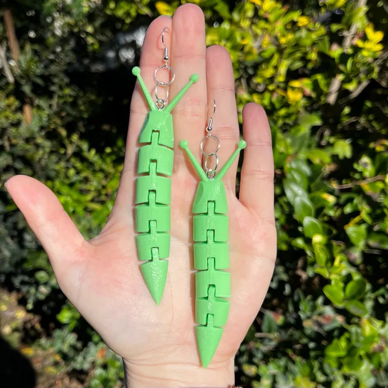 Wiggling Slug Earrings