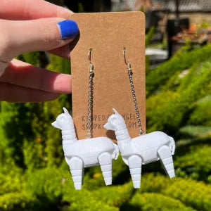 Moving Llama Alpaca Earrings
